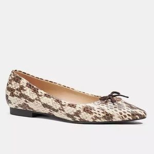 Coach Annabel Snakeskin Ballet Flats
